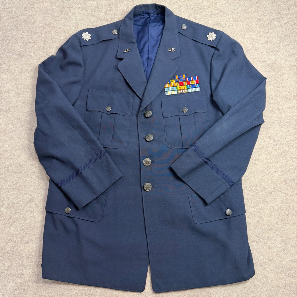 Vintage US Air Force Service Dress Jacket Y.L. Chang Tailor Japan Blue Uniform